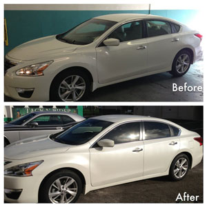 photo before and after window tint